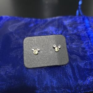 Sparkling Silver and Yellow Kids Earrings
